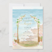 Waterverf Kustrepetitie met diner uitnodiging (Voorkant)