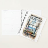 Waterverf Kustscene met Zeezicht uit het Raam Planner (Display)