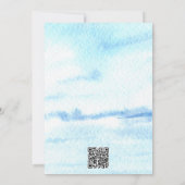 Waterverf Kuststrand Bewaar datum Save The Date (Achterkant)