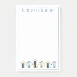 Waterverf Kuststrand hutten gepersonaliseerd Post-it® Notes