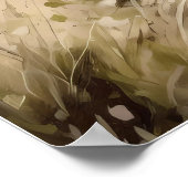 Waterverf Kuststrand Illustratie Wandkunst Poster (Hoek)