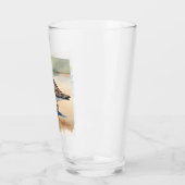 Waterverf kuststrandloper glas (Links)