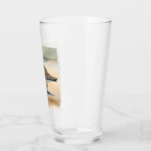 Waterverf kuststrandloper glas (Links)