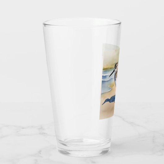 Waterverf kuststrandloper glas (Rechts)