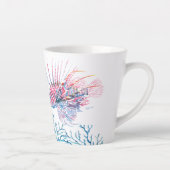 Waterverf kustvis tropische visserij latte mok (Rechts)