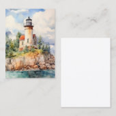 Waterverf Kustvuurtoren achtergrond Visitekaartje (Voorkant / Achterkant)