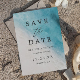 Waterverf Kustzone OceaanBewaar datum Save The Date