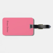 Waterverf Kute Baby Elephant met Blush & Flowers Bagagelabel (Achterkant horizontaal)