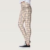 Waterverf Kute Baby Elephant met Blush & Flowers Leggings (Links)