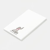 Waterverf Kute Baby Elephant met Blush & Flowers Post-it® Notes (Schuin)