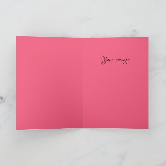 Waterverf Kute Baby Lephant met blozen en bloemen Kaart (Binnen)