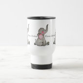 Waterverf Kute Baby Lephant met blozen en bloemen Reisbeker (Center)