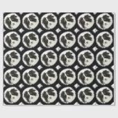 Waterverf Kute Border Collie Dog Pet Animal Cadeaupapier (Vlak)