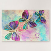 Waterverf - Kute Colorful Butterflies Legpuzzel (Horizontaal)