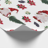 Waterverf Kute kerstknomes Cadeaupapier (Hoek)