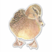 Waterverf Kute Little Boerderij Animal Duck Bird Sticker (Voorkant)