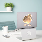 Waterverf Kute Little Boerderij Animal Duck Bird Sticker (Laptop op bureau)