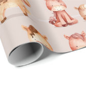 Waterverf Kute Little Cartoon Horses Cadeaupapier (Rol Hoek)