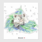 Waterverf Kute Little Hamster Pet Animal Sticker (Vel)