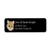 Waterverf Kute Mouse - label voor dieradres (Voorkant)