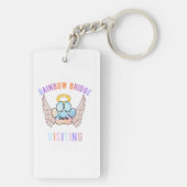 Waterverf Kute Pet Paw Dog Cat Memorial Wings Sleutelhanger (achterkant)