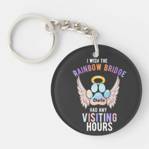Waterverf Kute Pet Paw Dog Cat Memorial Wings Sleutelhanger