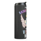 Waterverf Kute Pet Paw Dog Cat Memorial Wings Thermosbeker (Gedraaid links)