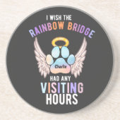 Waterverf Kute Pet Paw Dog Cat Memorial Wings Zandsteen Onderzetter (Voorkant)