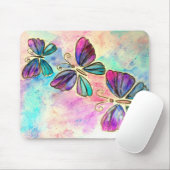 Waterverf Kutkleurige vlinders Muismat (Met muis)