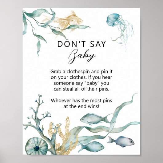 Waterverf kwal "Don't Say Baby" Spelbord Poster (Voorkant)