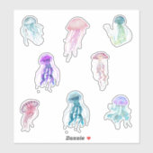 Waterverf kwal sticker (Vel)