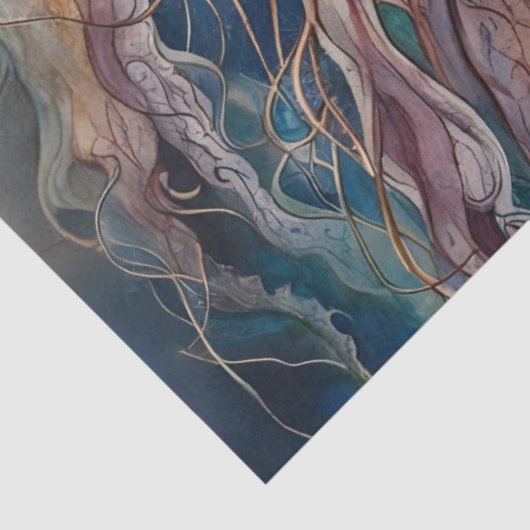 Waterverf kwal Tropische Decoupage Papier (Detail)