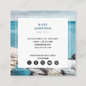 Waterverf Kwaliteitscode voor de Oostzee Sociale m Vierkante Visitekaartje (Achterkant)