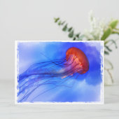 Waterverf kwallen kaart (Staand voorkant)