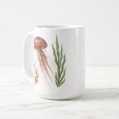 Waterverf kwallen koffiemok (Voorkant links)