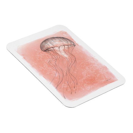 Waterverf kwallen magneet (Rechterzijde)