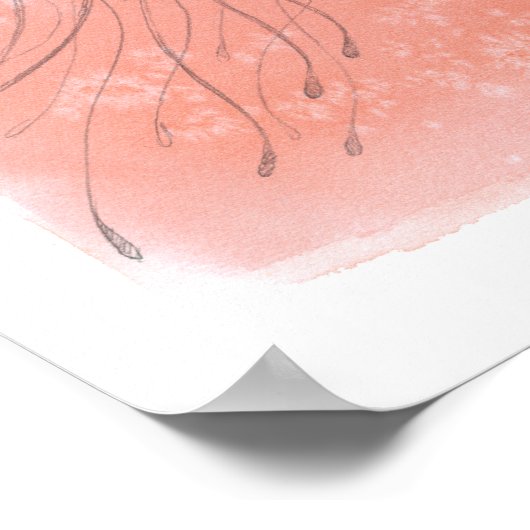 Waterverf kwallen poster (Hoek)