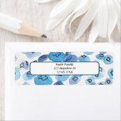 Waterverf kwallen retour adreslabels etiket (Insitu)