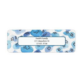 Waterverf kwallen retour adreslabels etiket