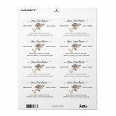 Waterverf kwartel ei labels (Full Sheet)