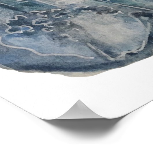 Waterverf Kwarts Poster (Hoek)