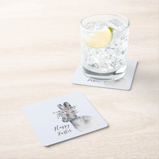 Waterverf kweekpaasbunny kartonnen onderzetters (Insitu)