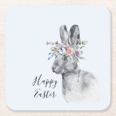 Waterverf kweekpaasbunny kartonnen onderzetters (Voorkant)