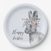 Waterverf kweekrooster papieren bordje (Voorkant)