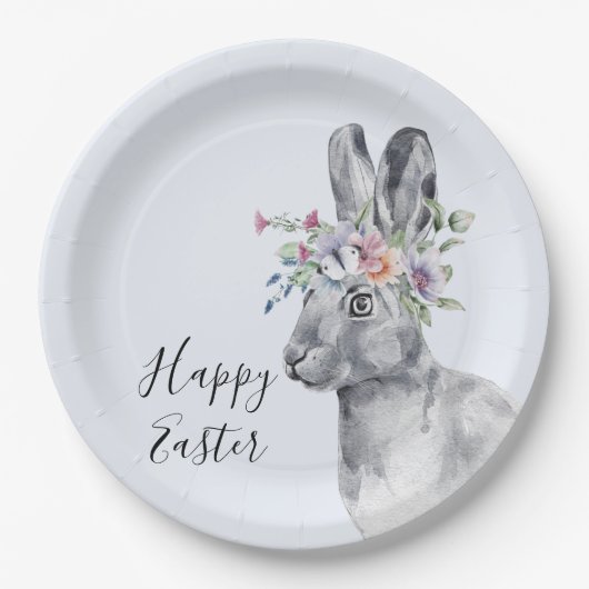 Waterverf kweekrooster papieren bordje (Voorkant)