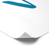 Waterverf Kwekerij Alfabet Blauw ABCs Kinder Poster (Hoek)