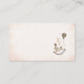 Waterverf kwekerij  Teddy Bear baby shower Informatiekaartje (Achterkant)