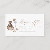 Waterverf kwekerij  Teddy Bear baby shower Informatiekaartje (Voorkant)