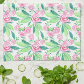 Waterverf La Rosa Floral Pattern Kitchen Towel Theedoek (Gevouwen)