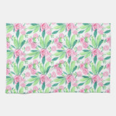 Waterverf La Rosa Floral Pattern Kitchen Towel Theedoek (Horizontaal)
